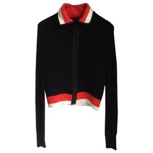 Zara Zip Ribbed Collar Sweater